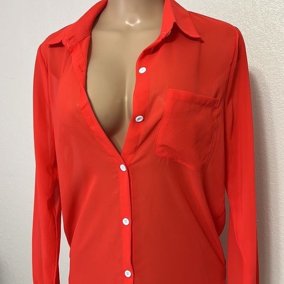 Orange Shirt Coverup - Picture 4 of 4